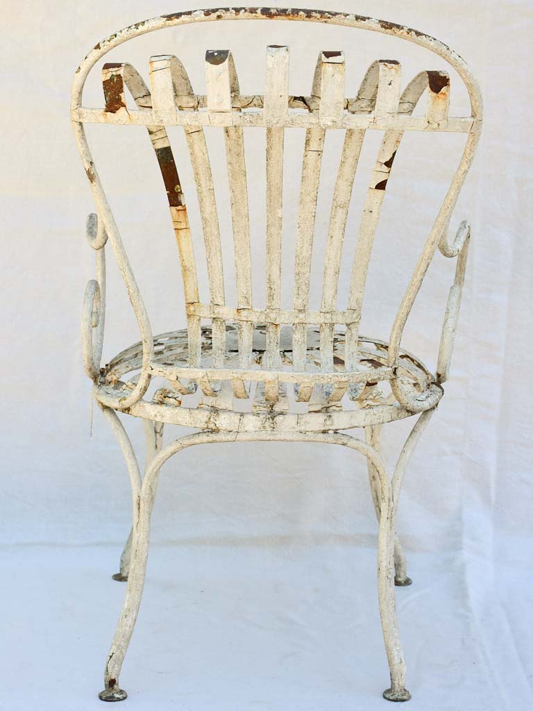 Antique French garden armchair - sunflower seat