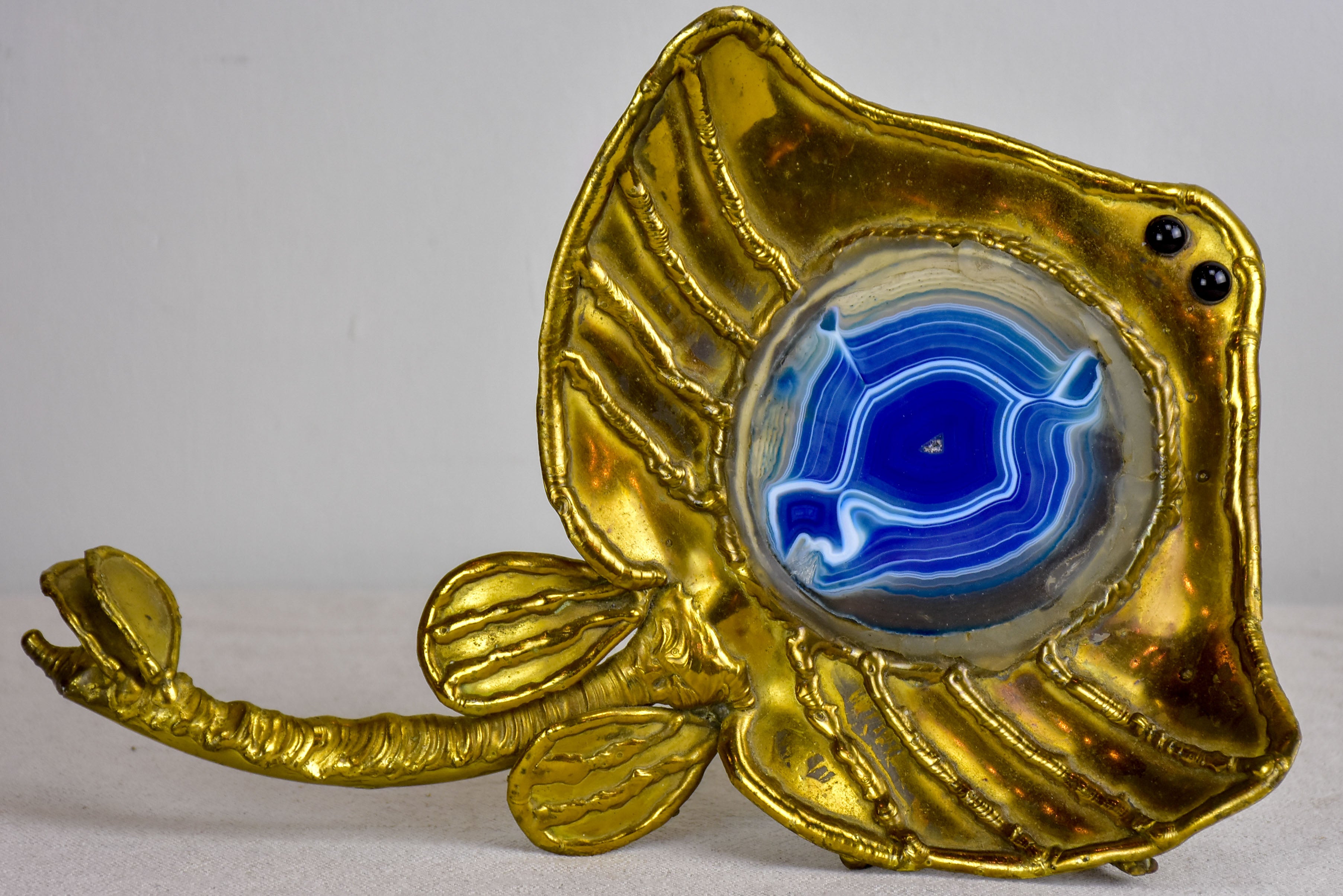 Isabelle Richard Faure fish lamp with blue agate