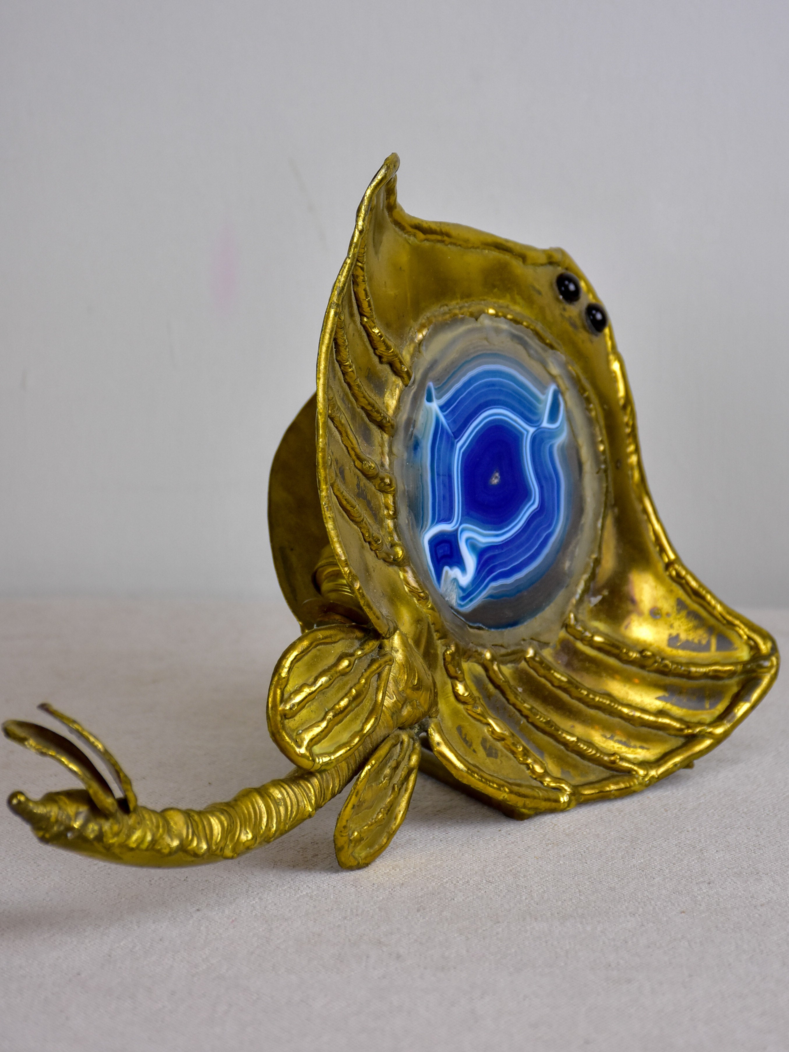 Isabelle Richard Faure fish lamp with blue agate