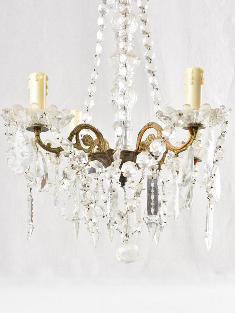 Small crystal chandelier - 4 globes