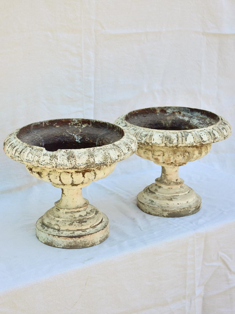 Beige Patina Medici-style Garden Urns