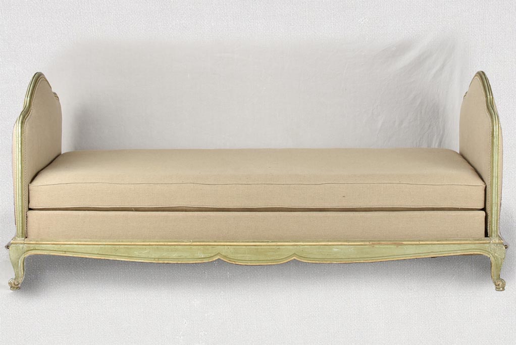 Classic reupholstered nineteenth-century day bed