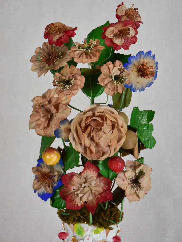 Napoleon era fabric flower arrangement display