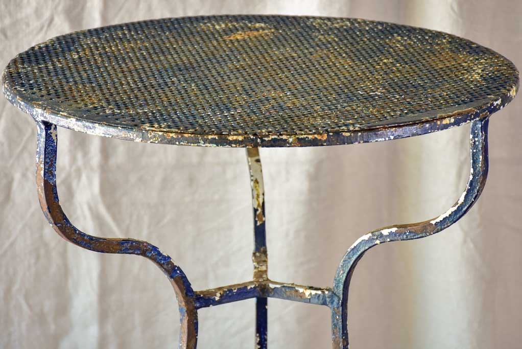 Mid Century French garden table - perforated metal