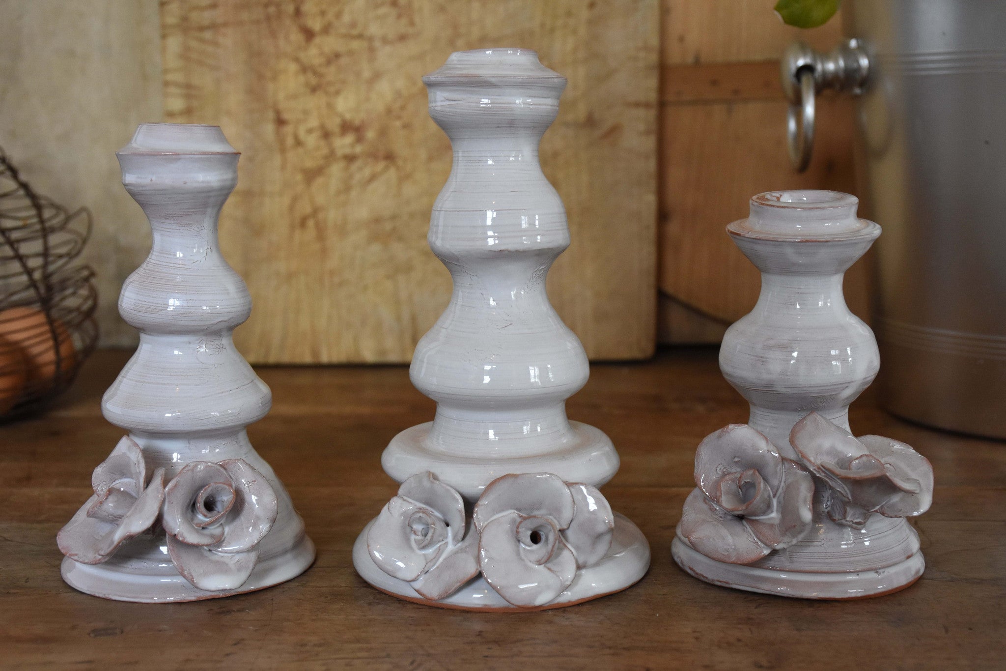 Set of three candlesticks