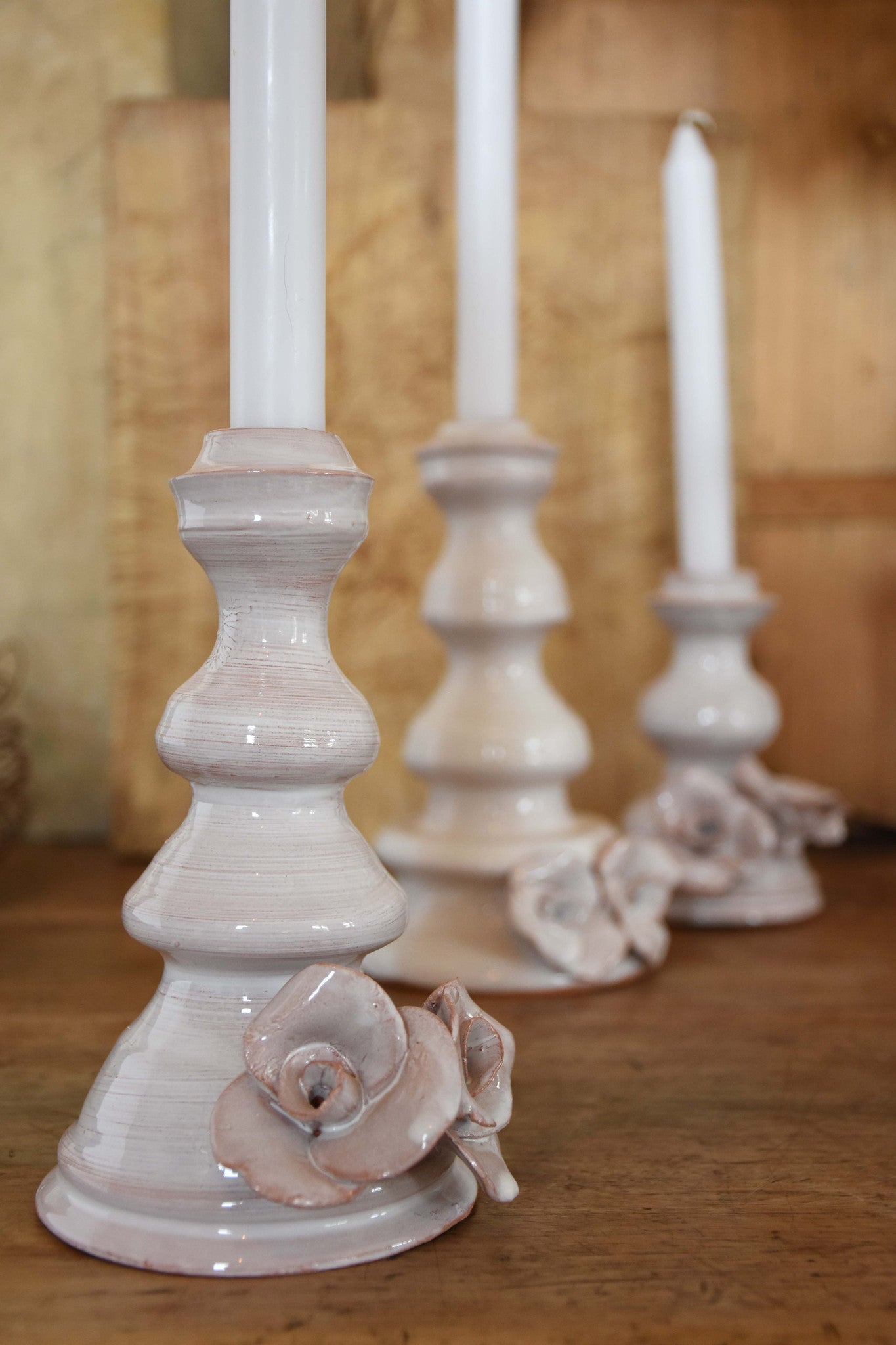 Set of three candlesticks