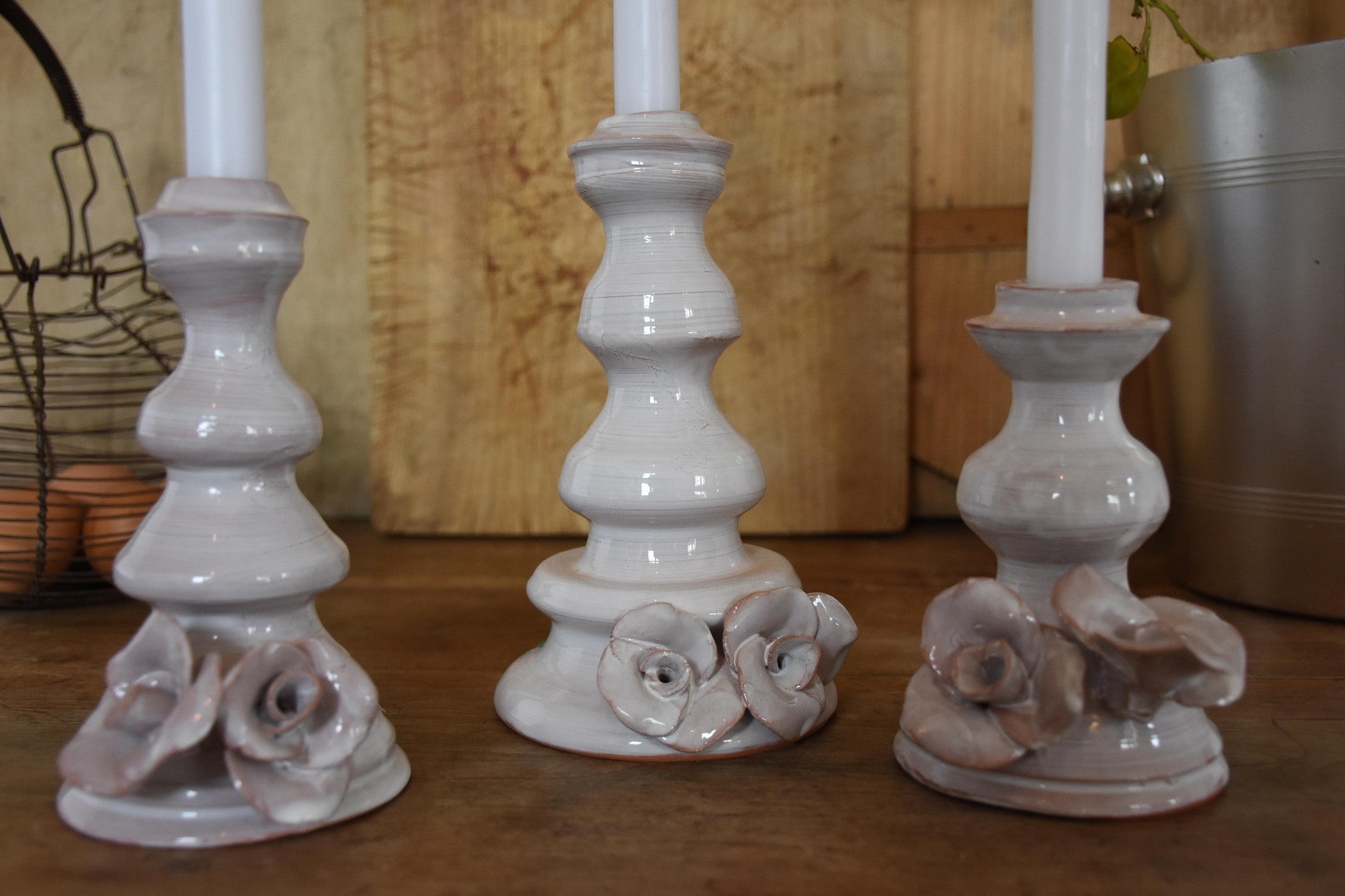 Set of three candlesticks