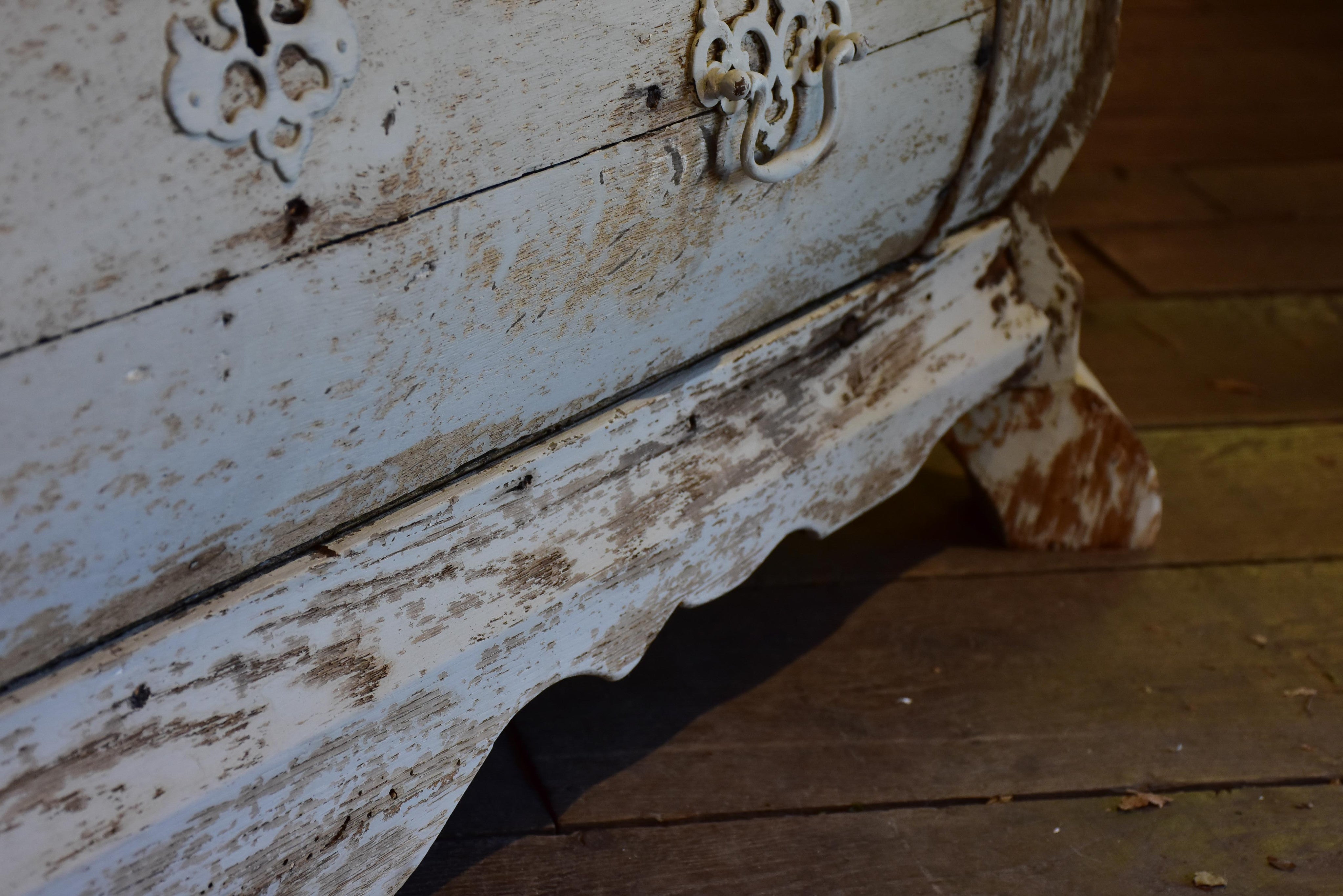 Antique Dutch commode with white patina