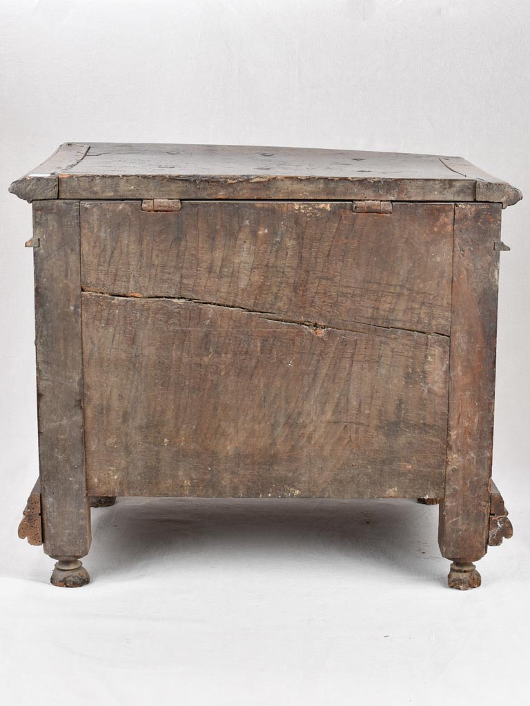 17th century tall wooden voyage chest