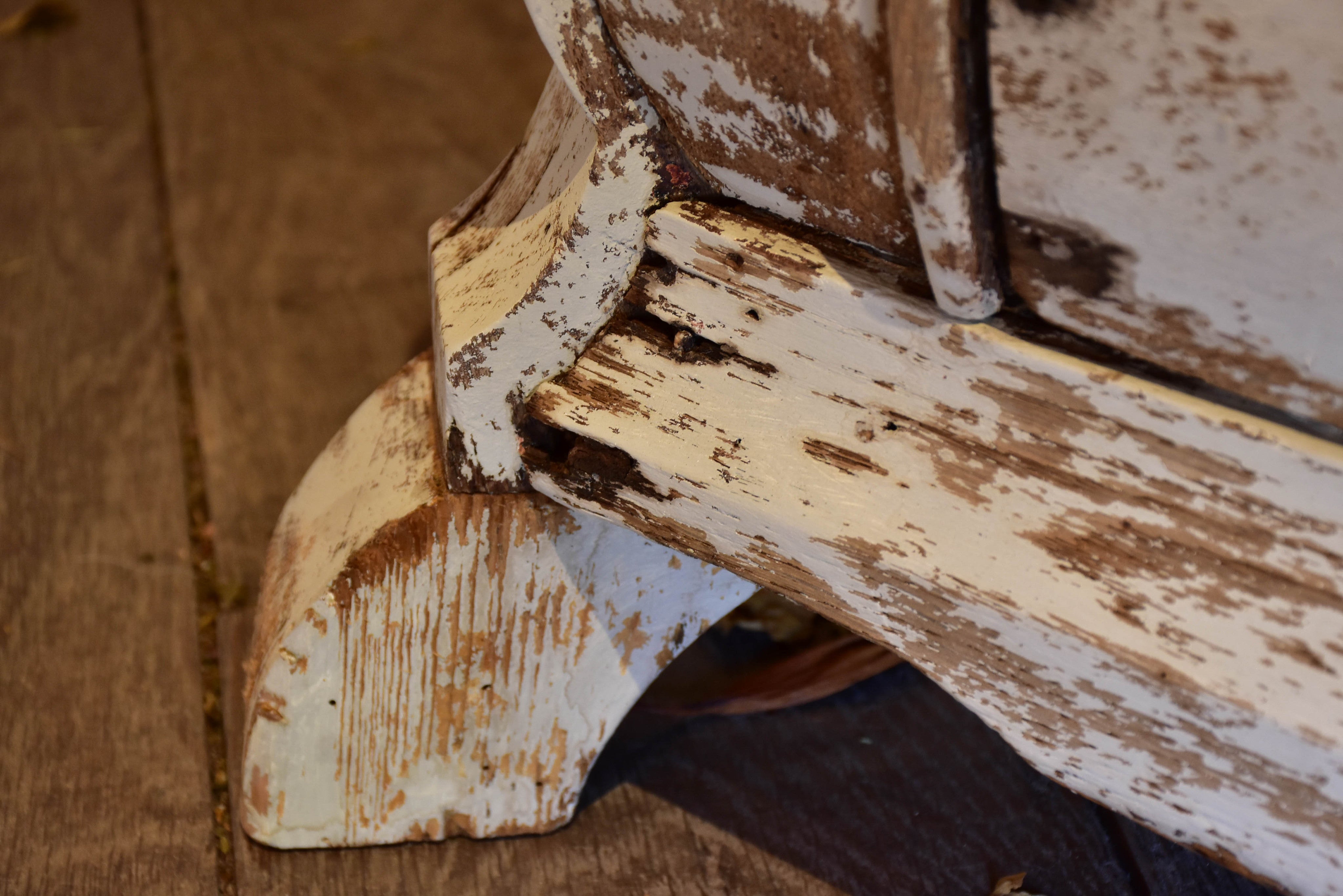 Antique Dutch commode with white patina