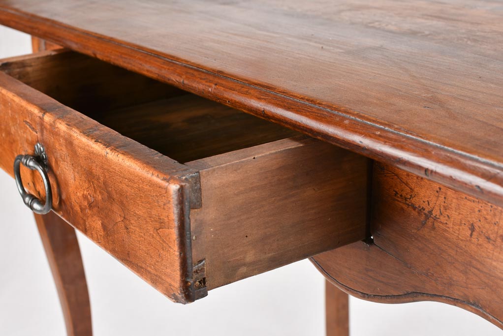 Louis XV side table / desk with drawer and saber legs