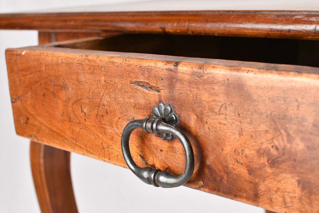 Louis XV side table / desk with drawer and saber legs