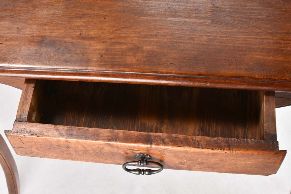 Louis XV side table / desk with drawer and saber legs