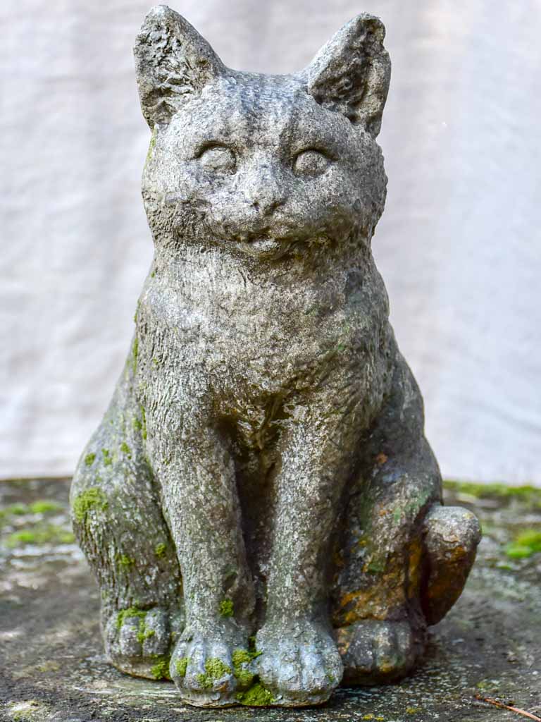 Mid century garden sculpture of a cat