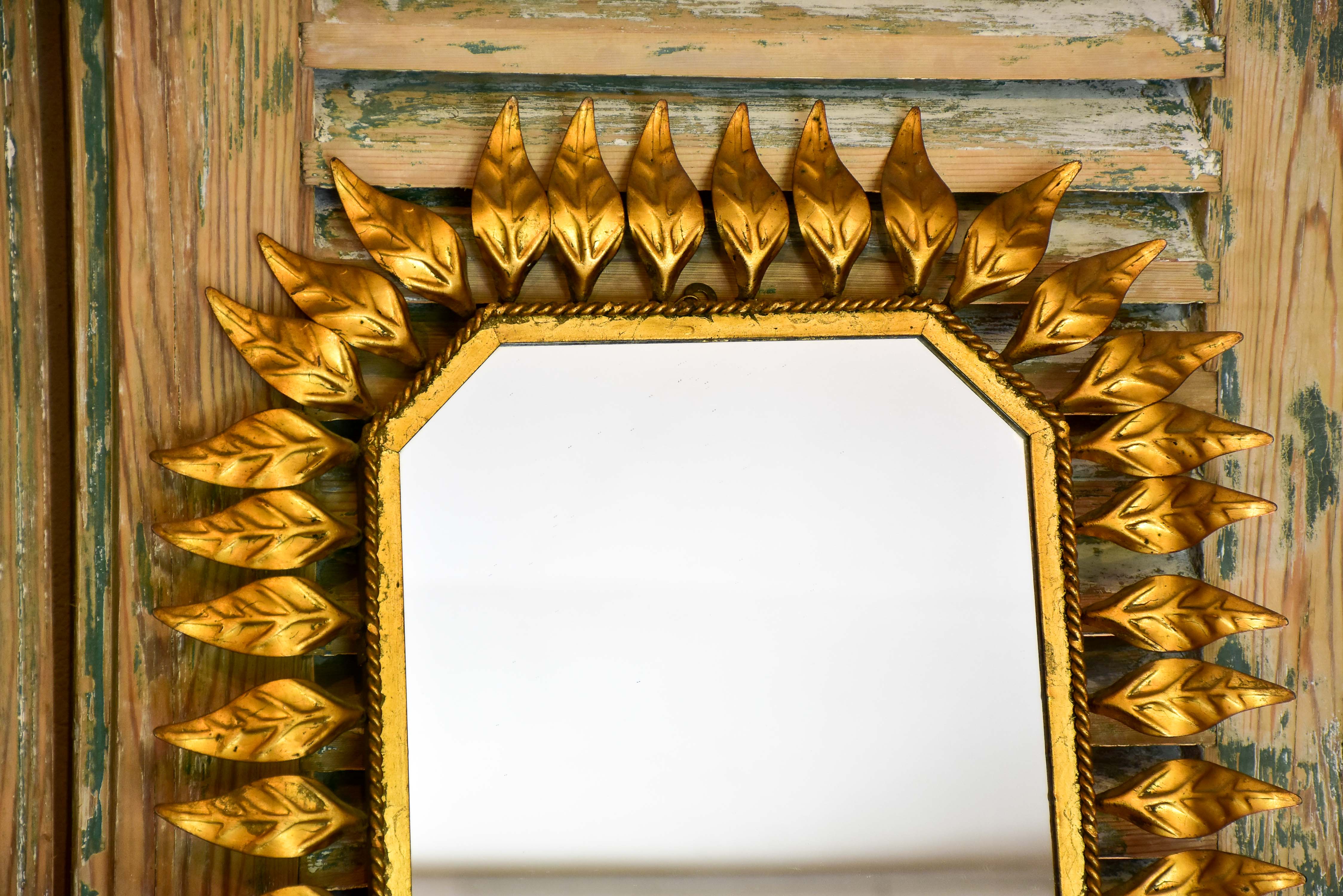 Vintage sunburst mirror - rectangular