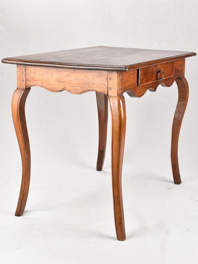 Louis XV side table / desk with drawer and saber legs