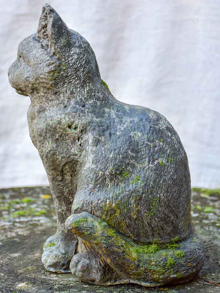 Mid century garden sculpture of a cat