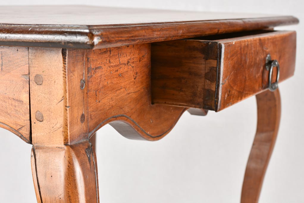 Louis XV side table / desk with drawer and saber legs