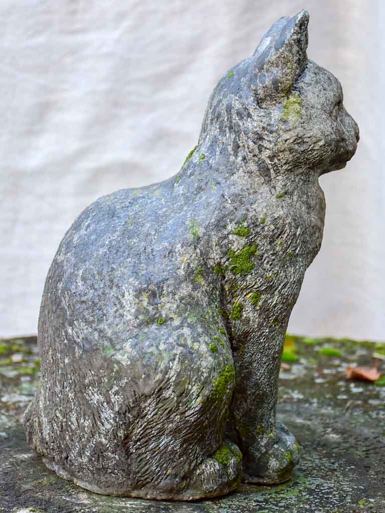 Mid century garden sculpture of a cat