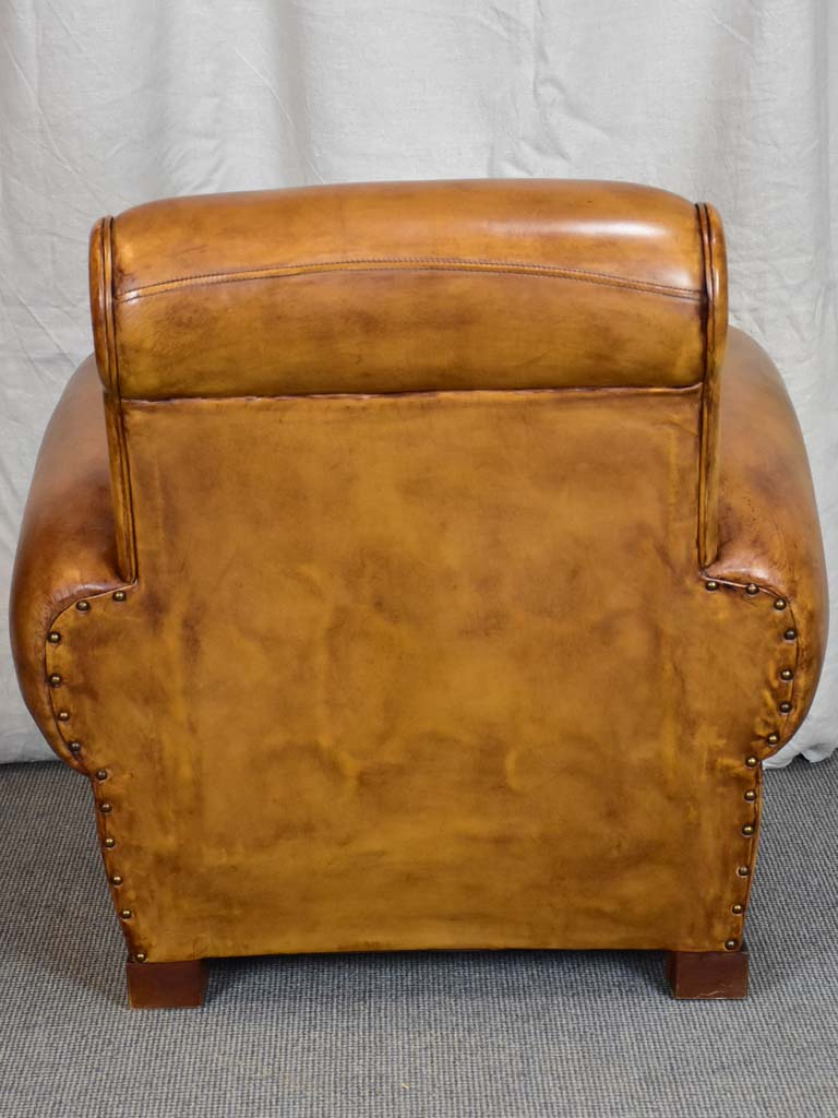 1960's French leather club chair