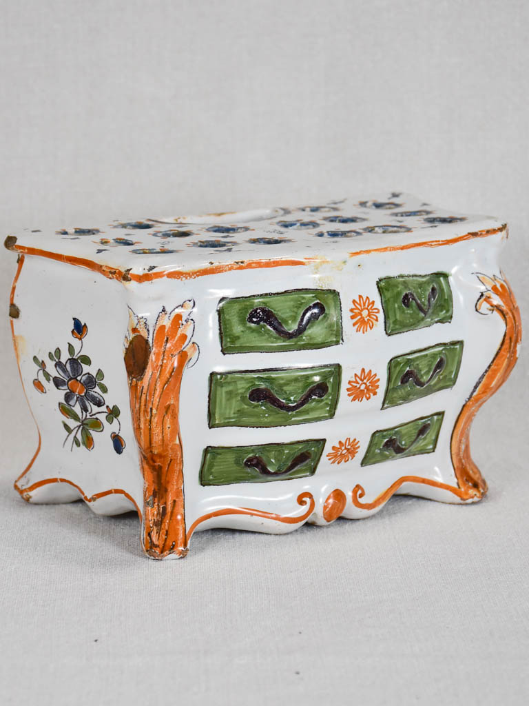 18th-century French tulipiere vase in the shape of a commode