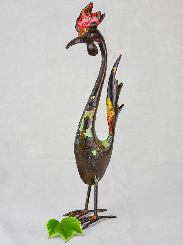 Artisan made bird sculpture 21¾"