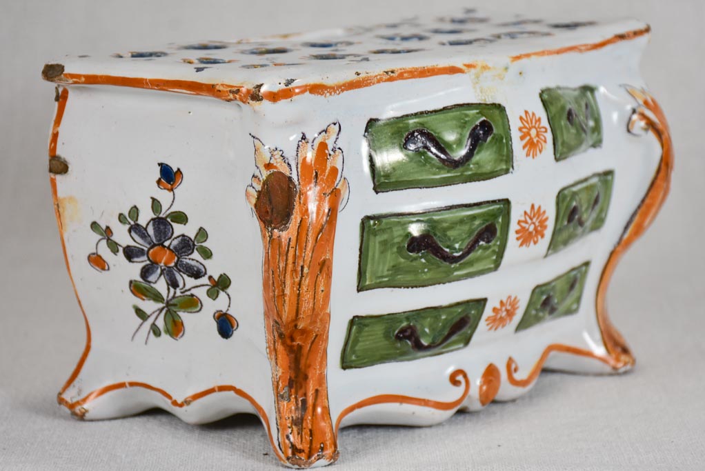 18th-century French tulipiere vase in the shape of a commode