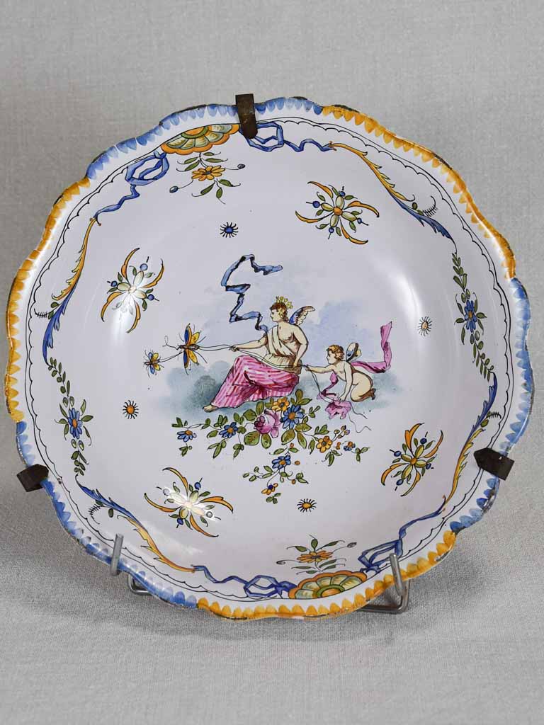 19th-century French bowl 10¼"