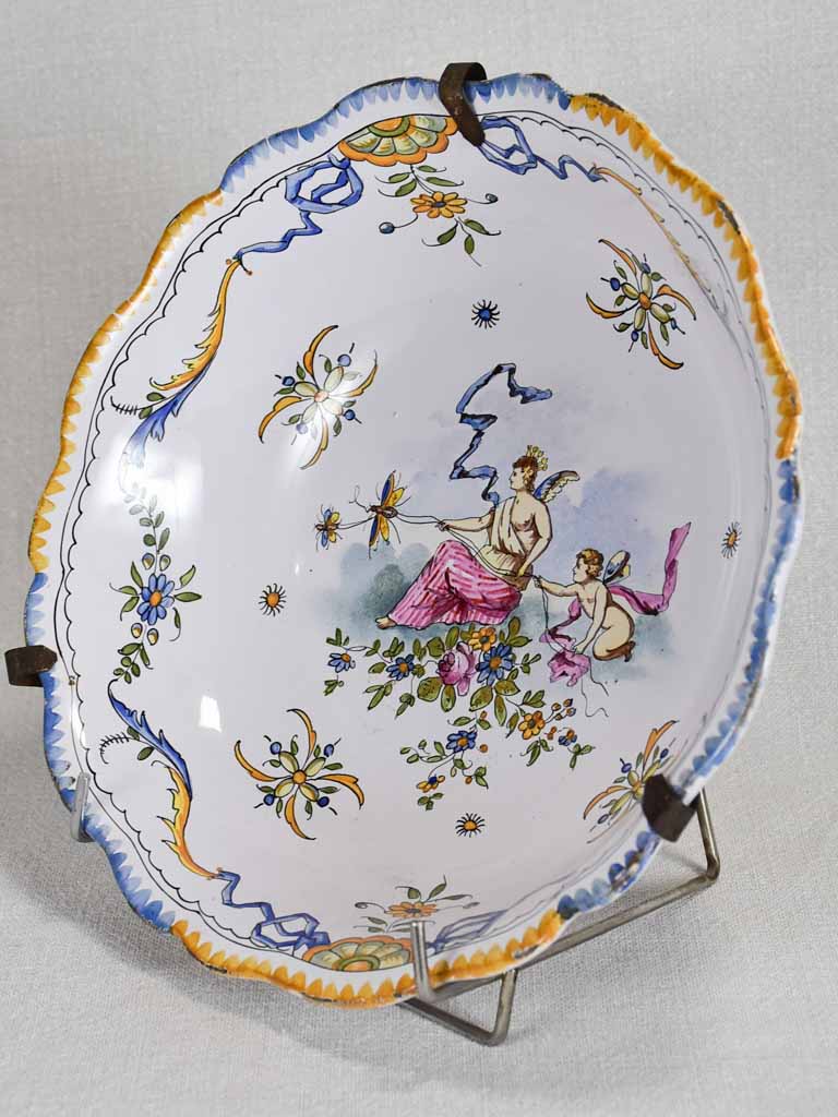 19th-century French bowl 10¼"