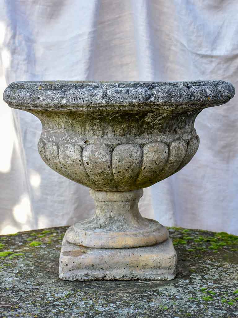 Late 19th Century reconstituted stone Medici garden urn