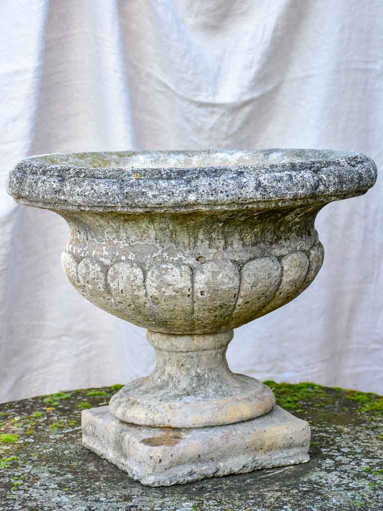 Late 19th Century reconstituted stone Medici garden urn