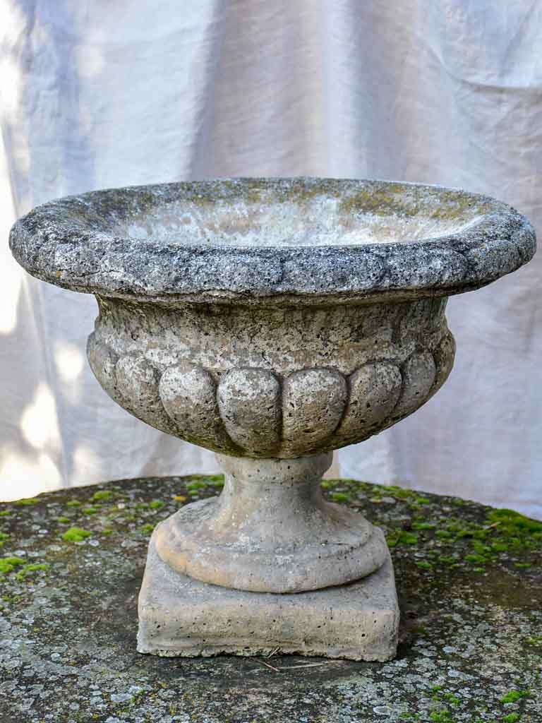 Late 19th Century reconstituted stone Medici garden urn