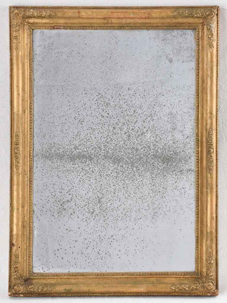 18th century Louis XVI gilded mirror 26¾" x 19¼"