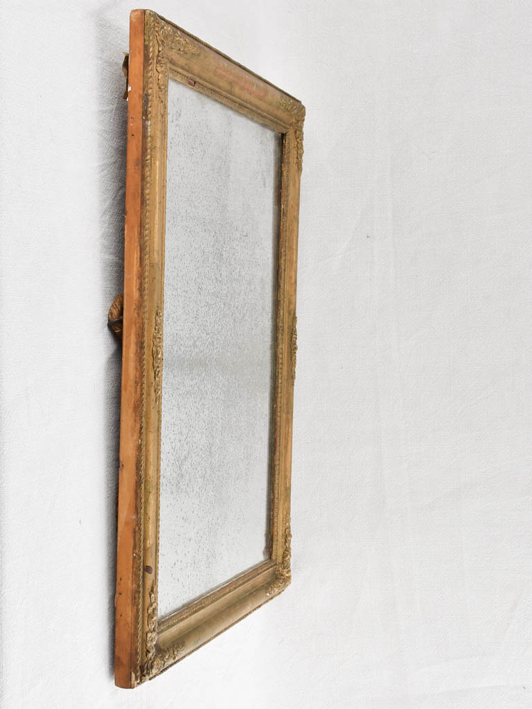 18th century Louis XVI gilded mirror 26¾" x 19¼"