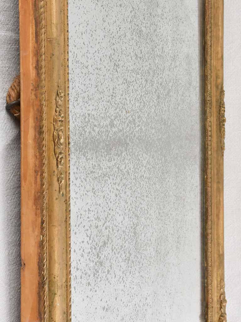 18th century Louis XVI gilded mirror 26¾" x 19¼"