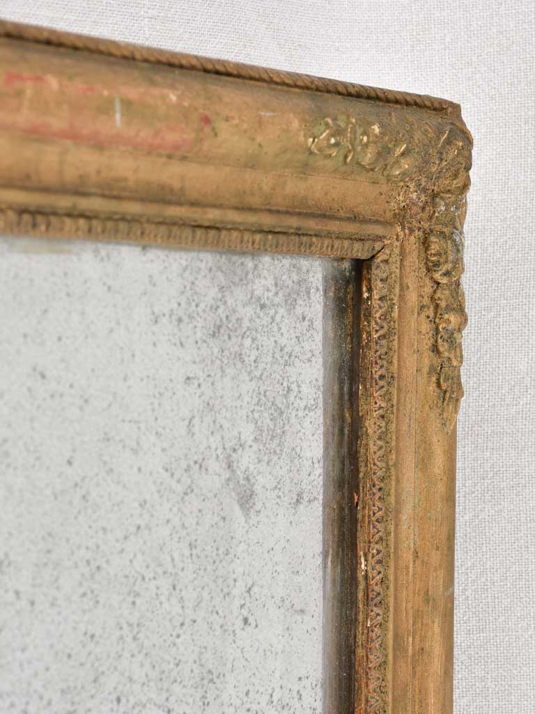 18th century Louis XVI gilded mirror 26¾" x 19¼"