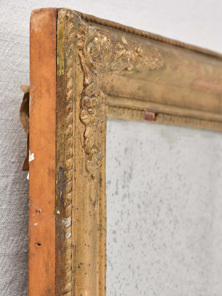 18th century Louis XVI gilded mirror 26¾" x 19¼"