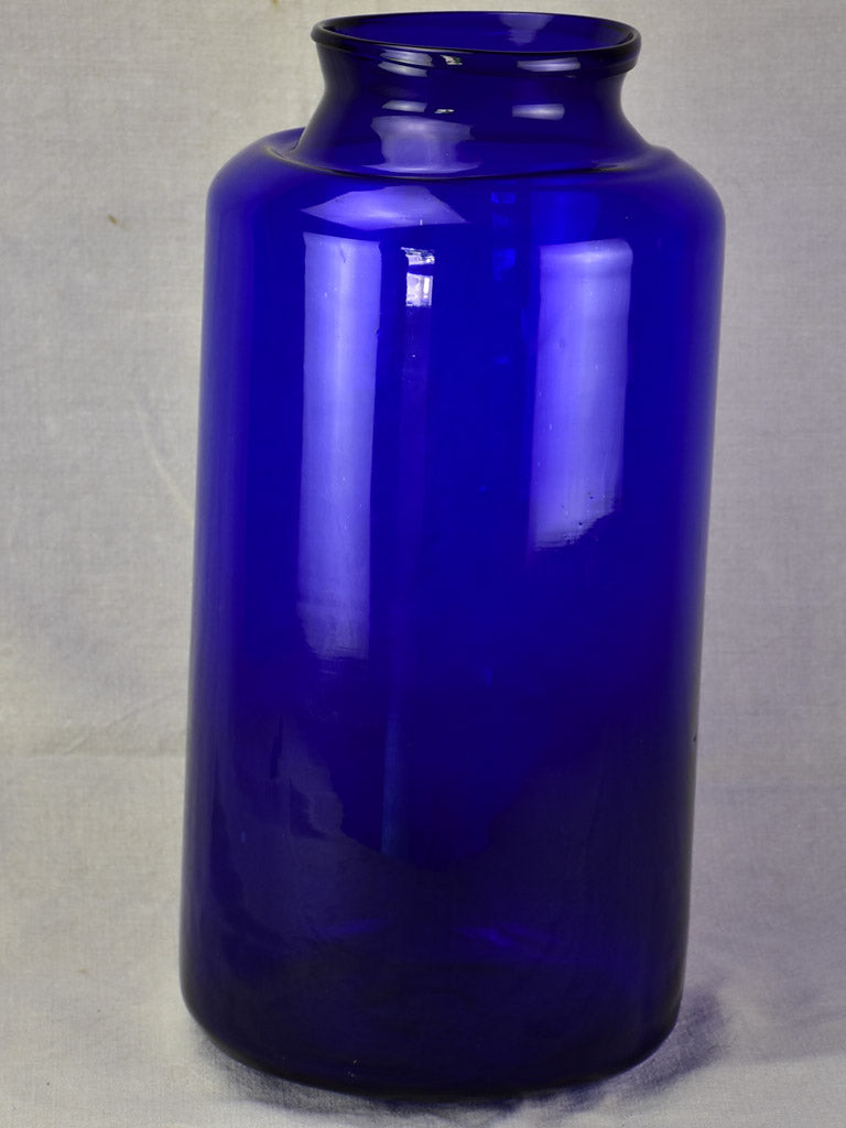 Very large blown glass jar - cobalt blue 21¼"