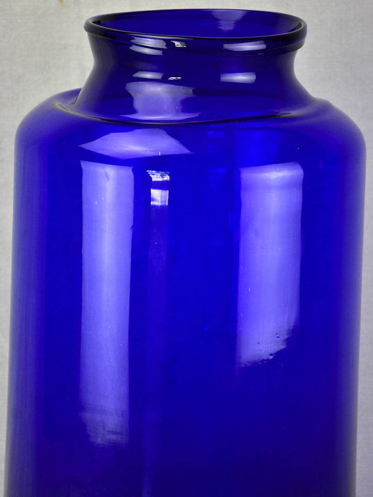 Very large blown glass jar - cobalt blue 21¼"