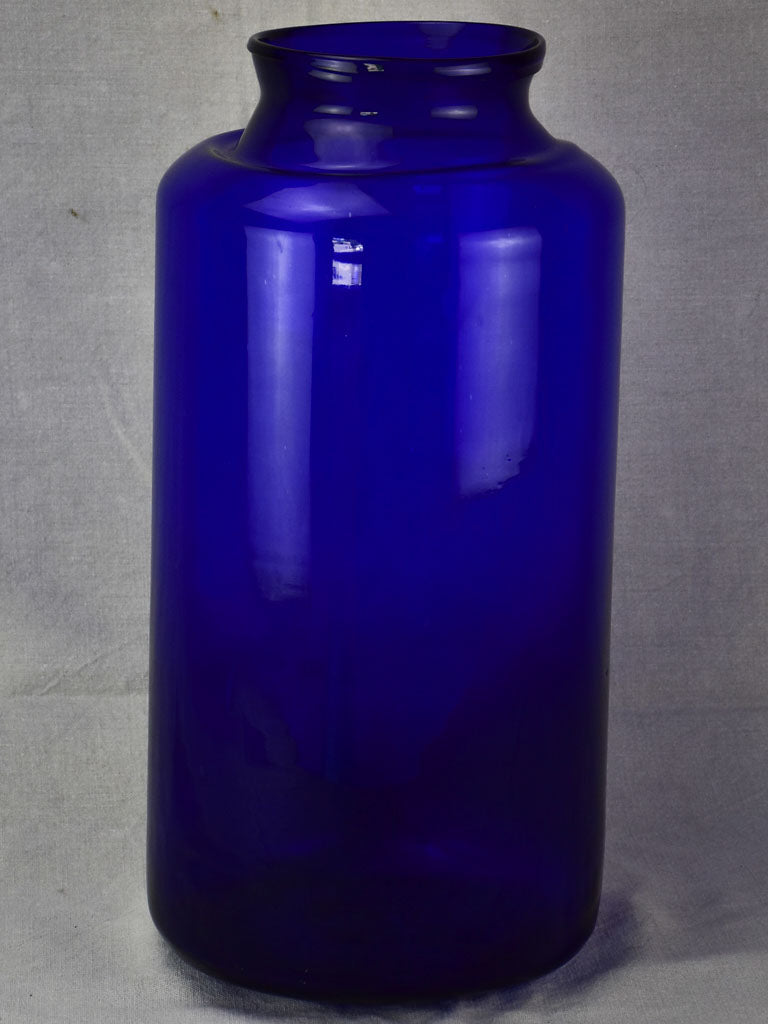 Very large blown glass jar - cobalt blue 21¼"