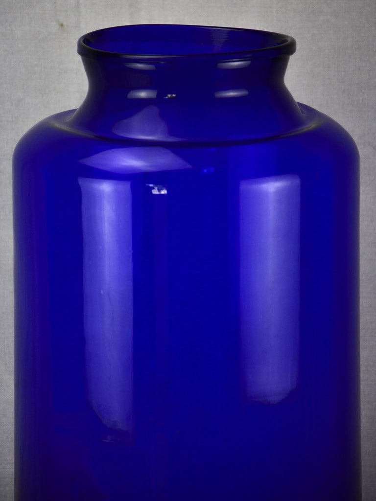 Very large blown glass jar - cobalt blue 21¼"