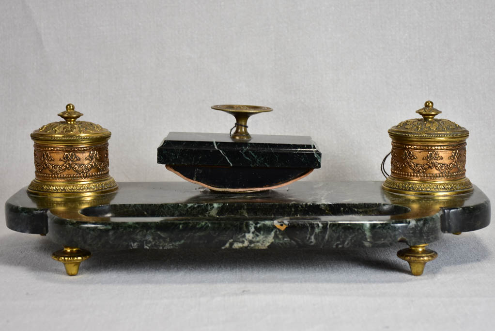 Napoleon III marble inkwell with stamp