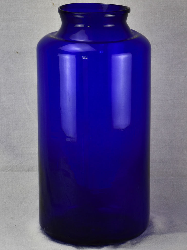 Very large blown glass jar - cobalt blue 21¼"