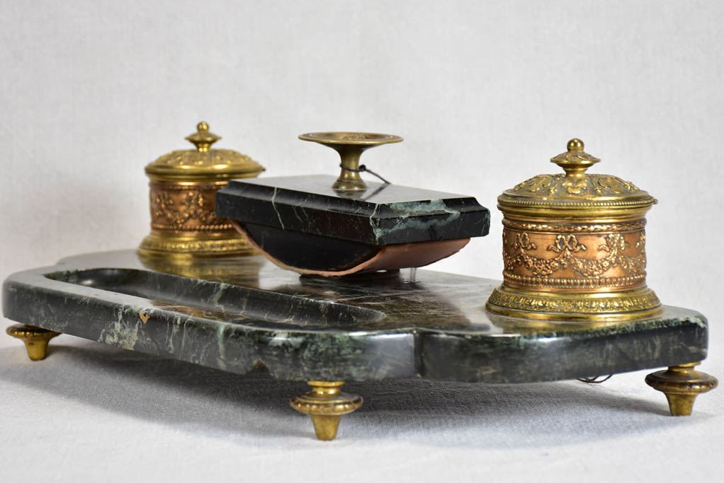 Napoleon III marble inkwell with stamp