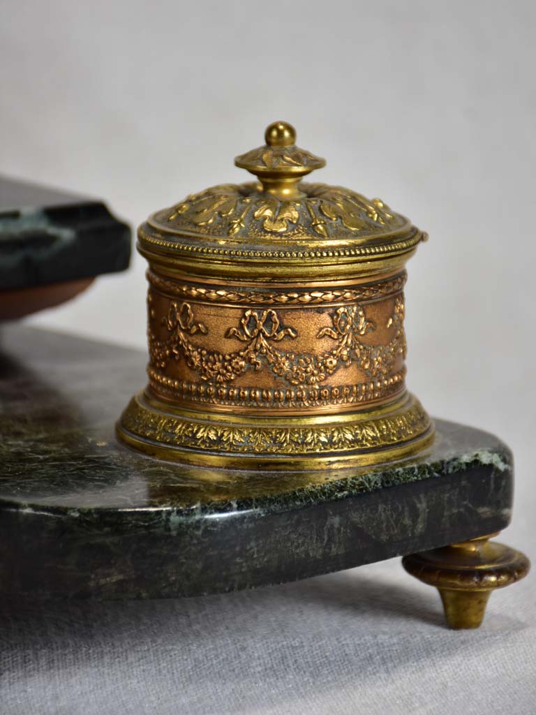 Napoleon III marble inkwell with stamp