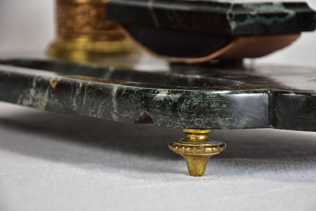 Napoleon III marble inkwell with stamp