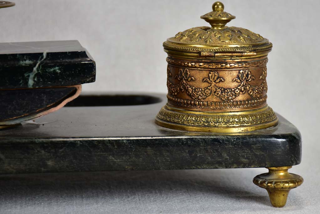 Napoleon III marble inkwell with stamp