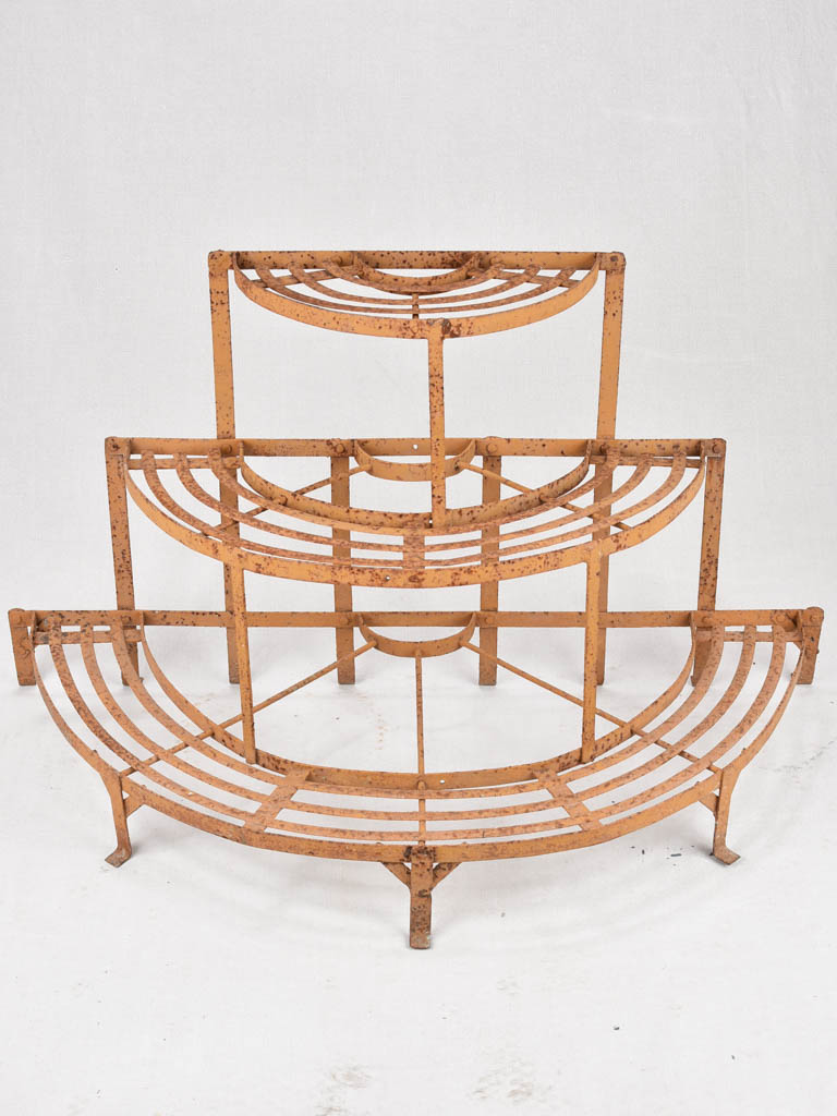 Semi circular three-tier plant stand