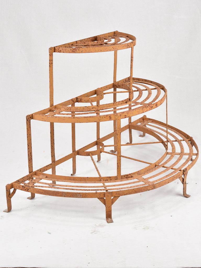 Semi circular three-tier plant stand