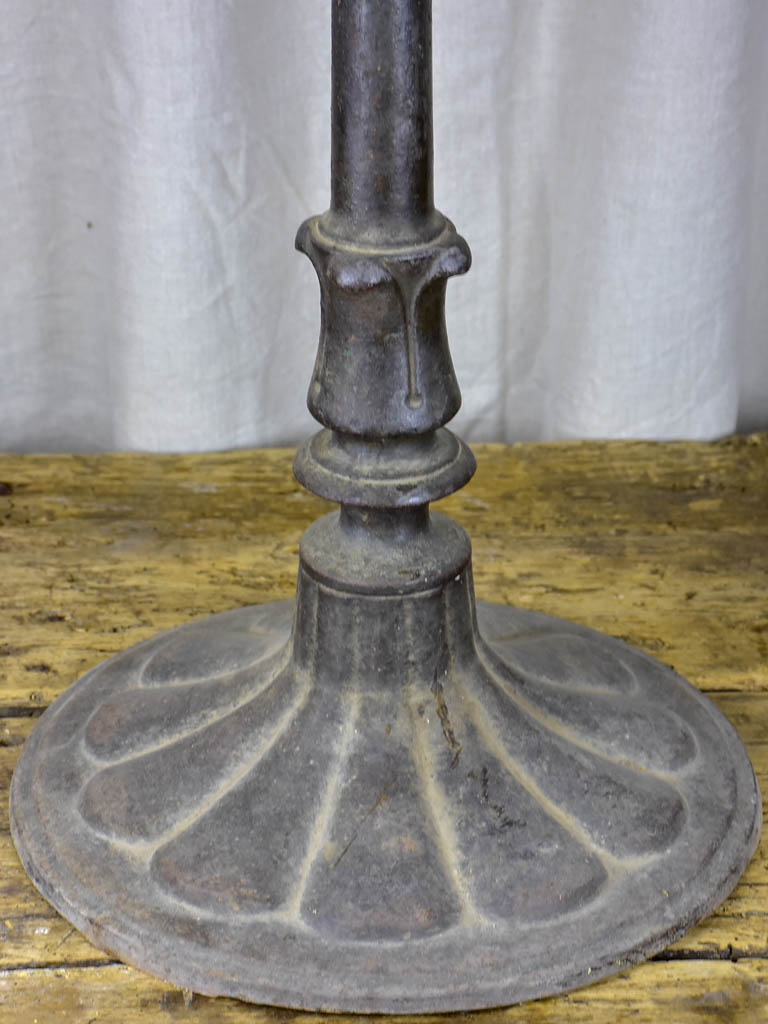 19th Century French marble and cast iron bistro table - round